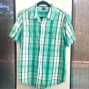 LRG Men’s S/S Button Down Plaid Shirt